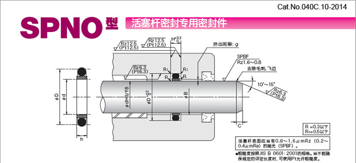 NOK密封件SPNO型活塞杆专用密封件
