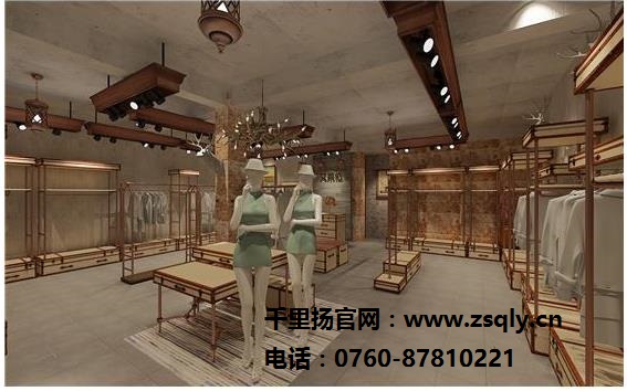 服装道具装修展柜展示架效果图