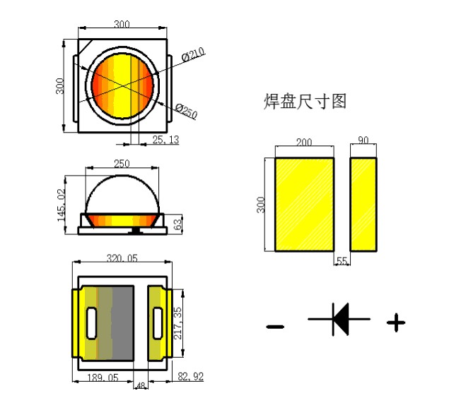 专业SMD 3030帶凸面LED灯珠超长寿命，贴片LED灯珠供应厂家