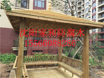 通化防腐木涼亭加工15566088286