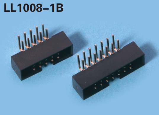 LL1008-1B 2.0mm简易牛角插针插座 简牛 弯脚 BOX HEADER CONNECTOR