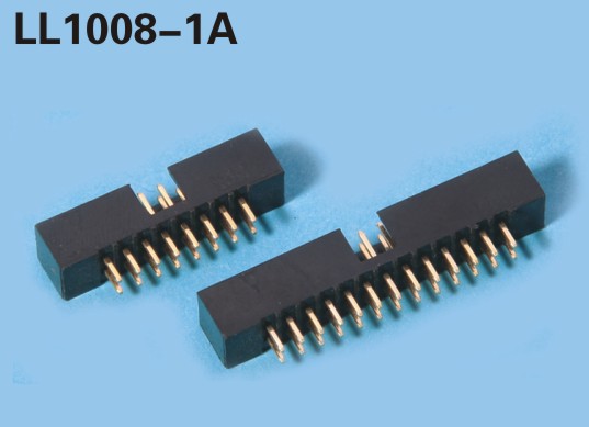 LL1008-1A 2.0mm简易牛角插针插座 简牛 直脚 BOX HEADER CONNECTOR