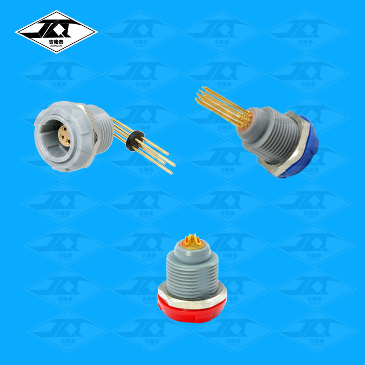 吉隆泰m14塑料快速插拔式圆形航空PCB板插座