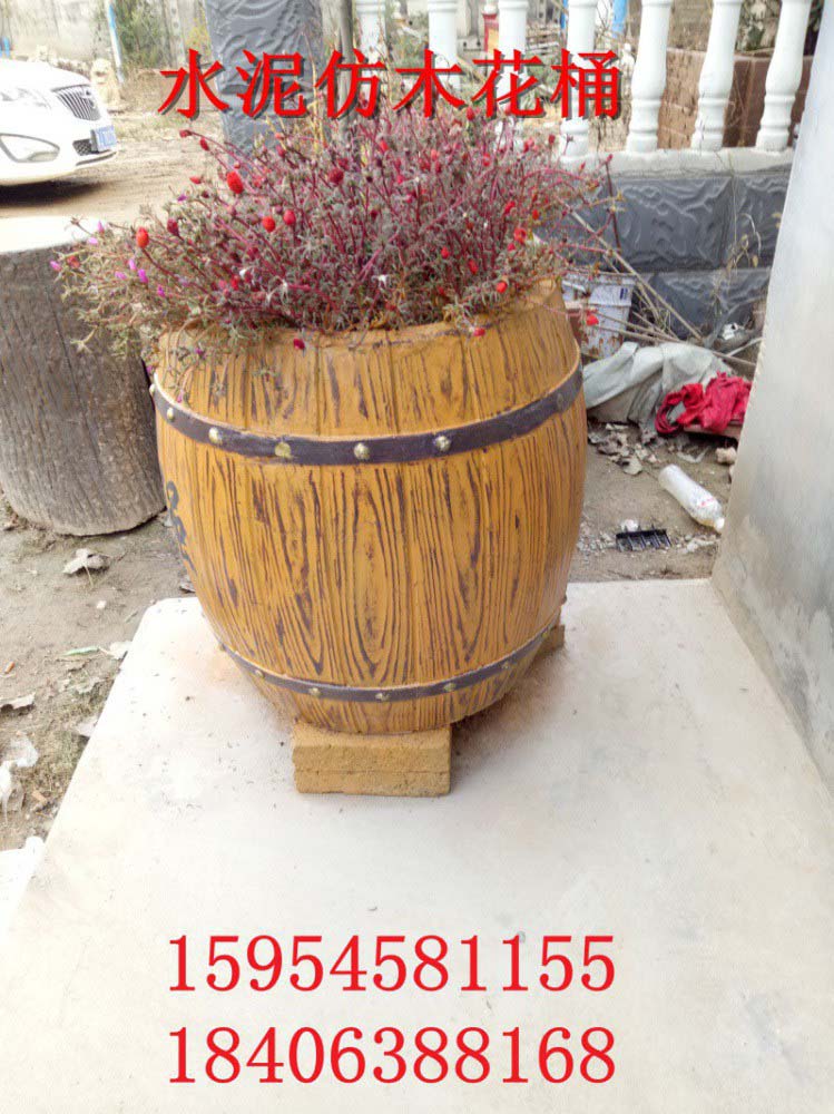 铜陵水泥仿木花盆_恒宇森水泥制品放心省心