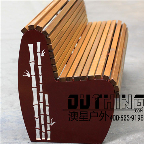 戶外鋼結(jié)構(gòu)框架實(shí)木垃圾桶 室外分類環(huán)保果皮箱