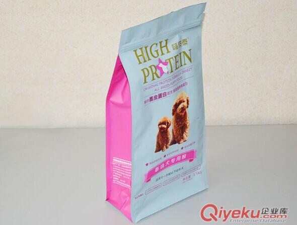供應(yīng)密云縣寵物食品包裝,八邊封狗糧包裝袋,定做生產(chǎn)
