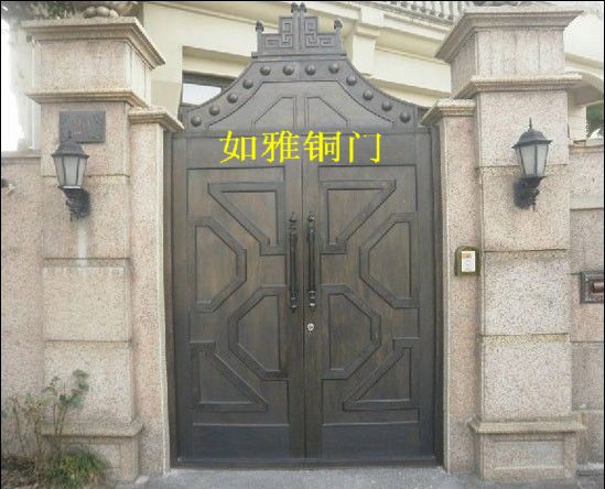 純銅門，別墅銅門，酒店銅門 