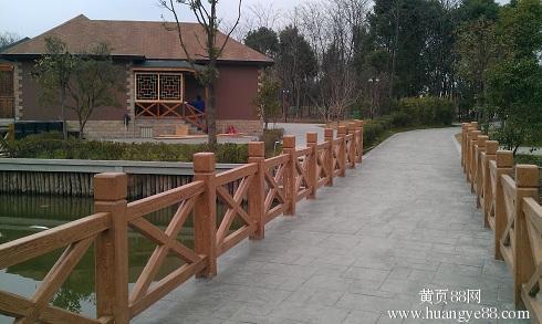 中山水利河道，水泥仿木欄桿、河道仿木欄桿、園林安全護欄原始圖片3