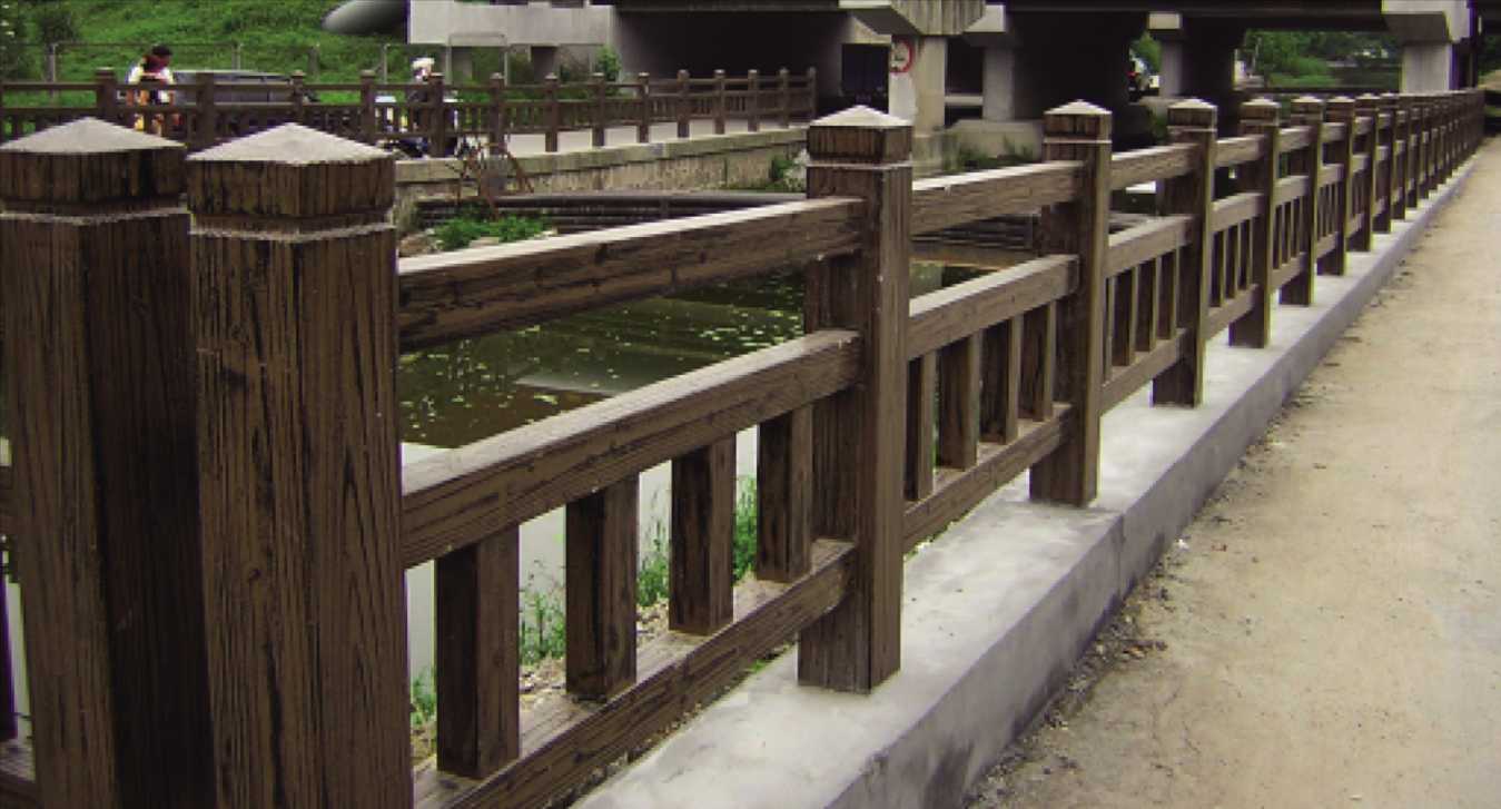 仿木、仿石、仿竹、仿樹皮圍欄