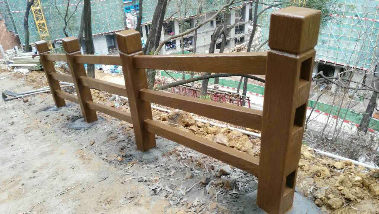 水泥仿木護欄,水泥仿樹皮欄桿,仿樹皮柵欄原始圖片3