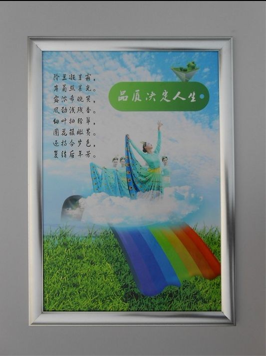 供應(yīng)佛山浩克銀色海報架型材原始圖片3