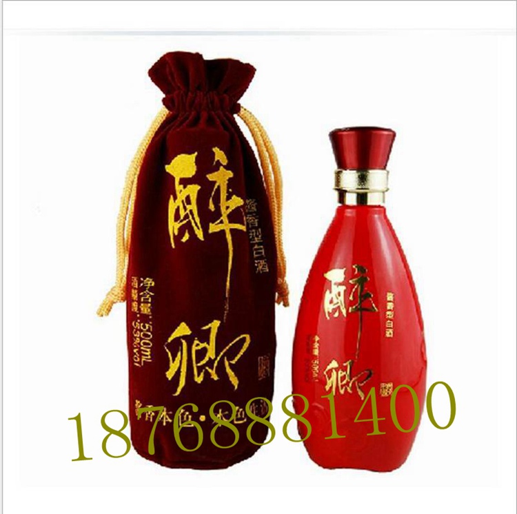 高檔絨布酒袋 酒束口絨布袋　 高檔絨布束口酒袋原始圖片3