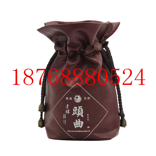 遵義禮品絨布酒袋|束口麻布酒袋定做廠家原始圖片3