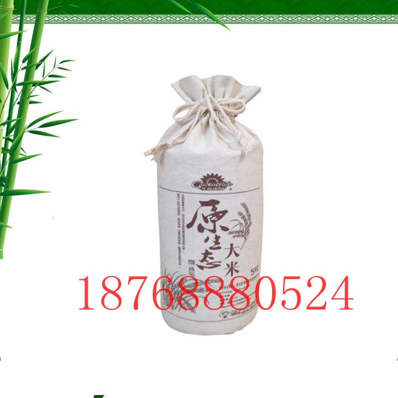 甘肅棉布大米袋制作廠家 環(huán)保禮品棉布面粉袋原始圖片3