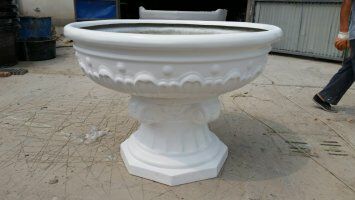 白色玻璃鋼花盆價格|棗強白色玻璃鋼花盆|批發|廠家