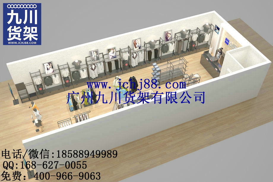 廠家直銷km原裝貨架、km服裝專賣店、卡門服裝貨架價格原始圖片2