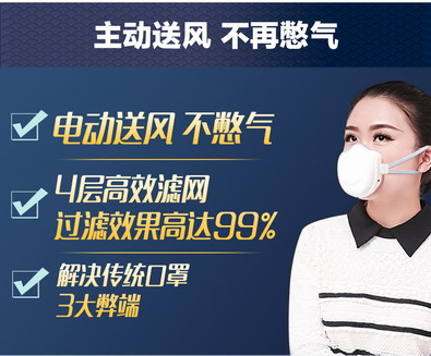 原森態(tài)防霧霾口罩，電動口罩，智能口罩，送風口罩，防塵口罩