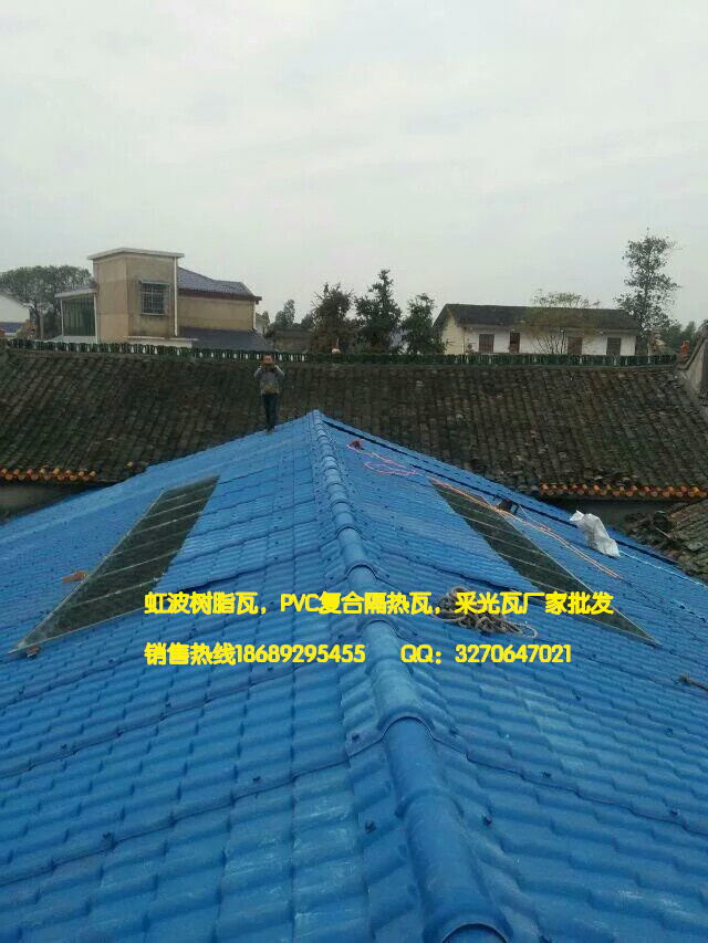  虹波隔熱仿古瓦，廣東惠州樹脂塑料瓦量大從優(yōu) 原始圖片2