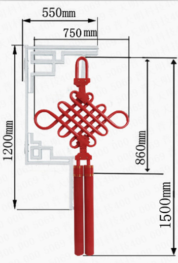 哈尔滨生产LED路灯杆中国结,LED发光亮化中国结灯的优质厂家?来普天明18646389385