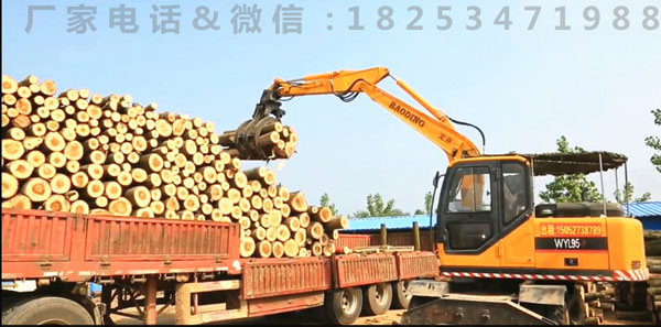 95挖掘機抓木機原始圖片3