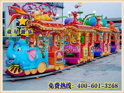 童星游樂軌道式的小火車廣場新型游樂設(shè)備原始圖片3