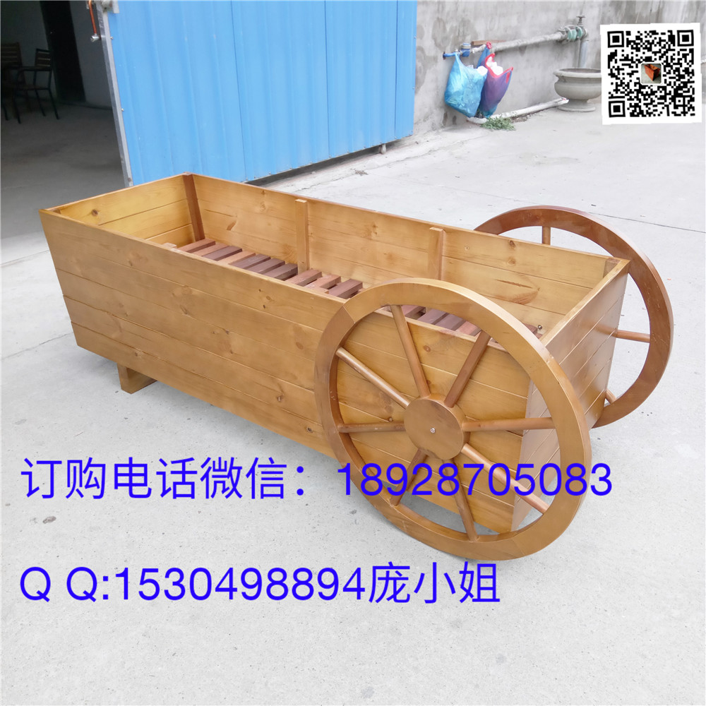 戶外家具廠供應佛山景觀花箱式花車 木質(zhì)花車 廠家可定做各類花車