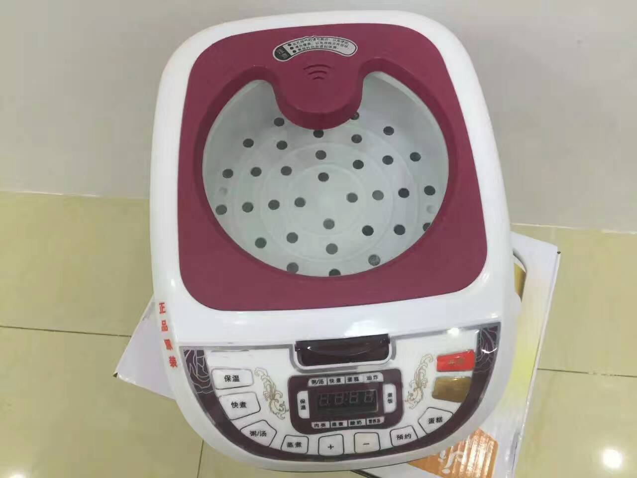 工廠批發(fā)帶蒸格電飯鍋全景可視兩層方煲 會(huì)銷禮品 智能廣州電飯煲原始圖片2