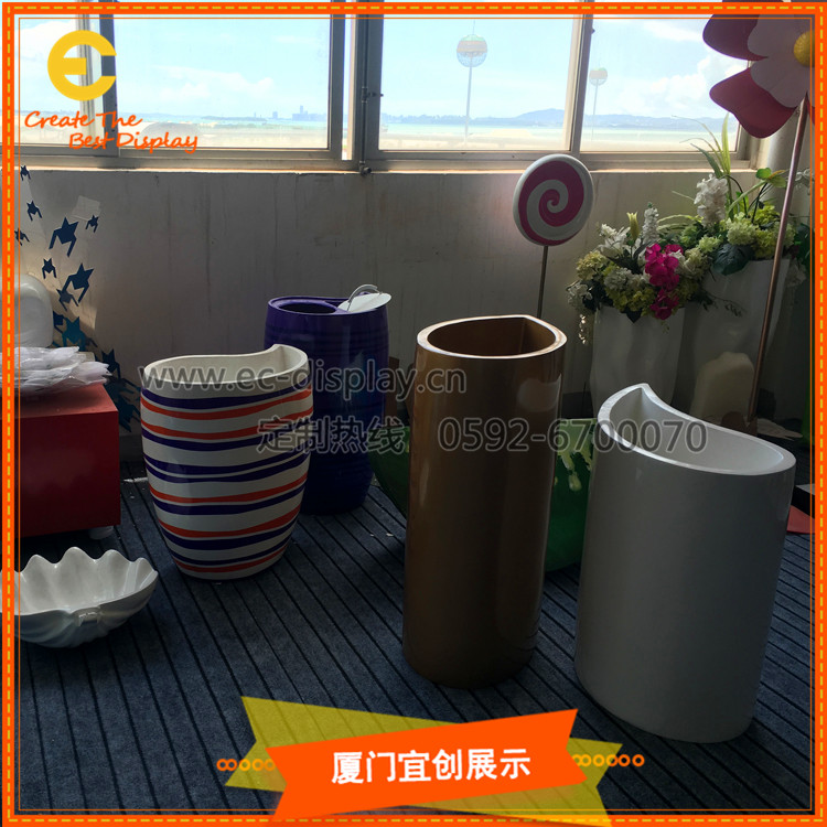 商場酒店創(chuàng)意玻璃鋼花缸花盆 玻璃鋼制作生產(chǎn)廠家 歡迎來圖定制