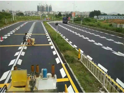 道路交通震蕩線廈騰/地下車庫車位劃線/人行斑馬線/自行車停放點劃線
