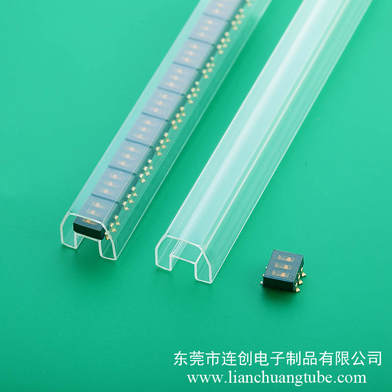 價格實惠可沖孔PS開關(guān)包裝管量大從優(yōu)開關(guān)電源三極管包裝管原始圖片2