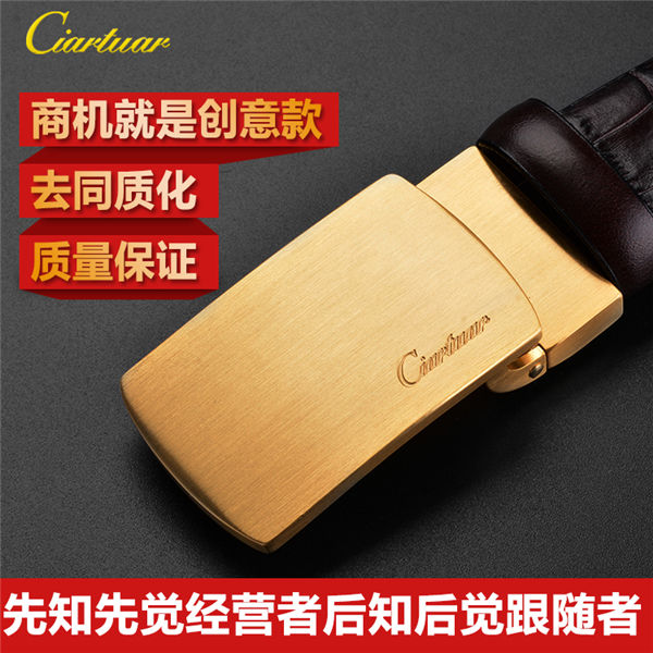 腰帶頭層牛皮廠家針扣純色gdtj批發(fā)復(fù)古純手工皮帶廠家供應(yīng)原始圖片2
