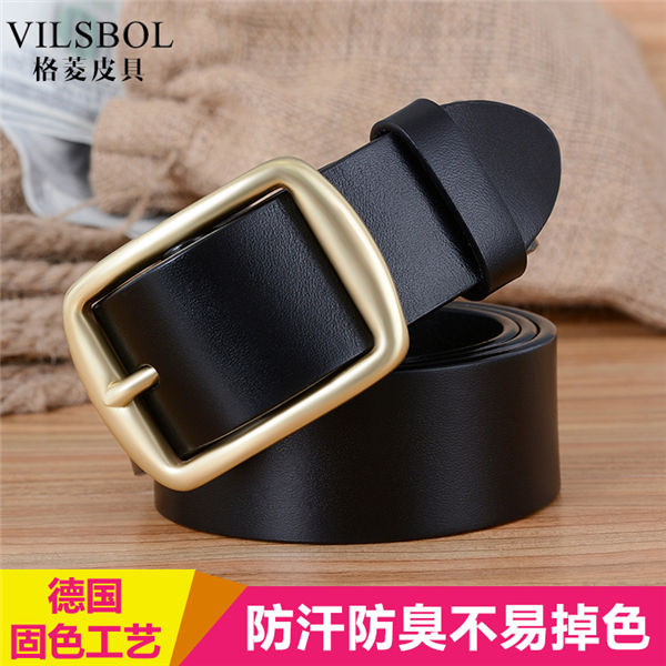 皮帶廠家直銷網(wǎng)店貨源平滑扣頭層牛皮腰帶廣州皮具廠家批發(fā)原始圖片3