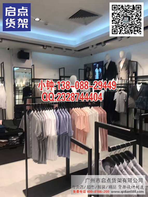 供應快時尚類型的商務服裝貨架,KM男裝貨架,卡門服裝貨架原始圖片2