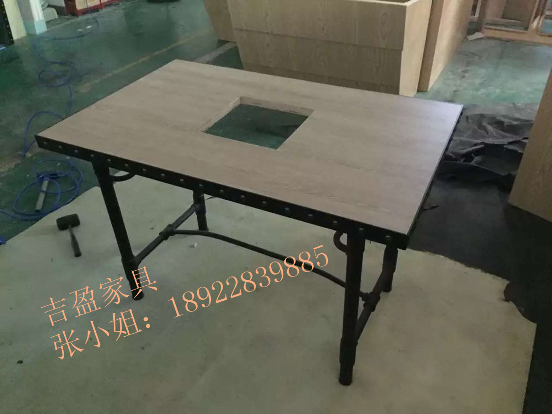 龍崗橫崗火鍋店餐桌，大理石火鍋桌定做廠家原始圖片3