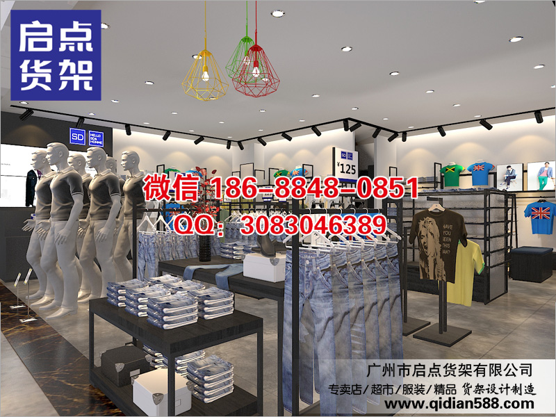 快時(shí)尚品牌貨架,KM貨架,秋水伊人女裝貨架,淑女坊女裝貨架原始圖片3