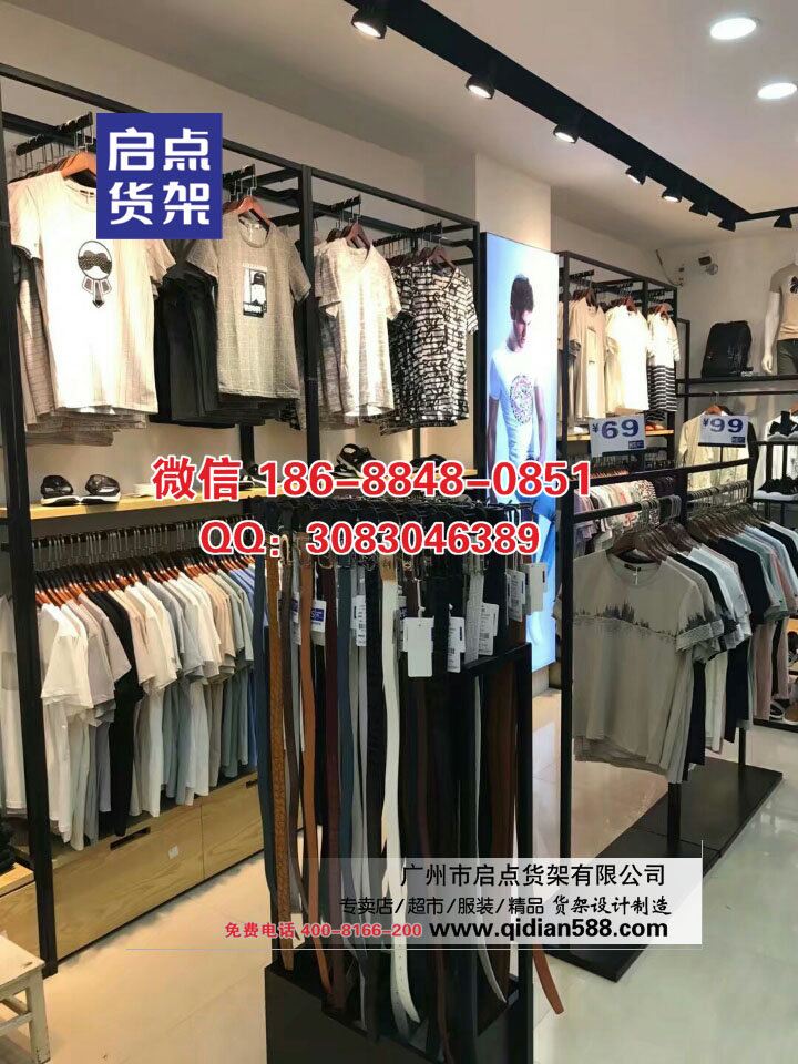 快時尚一線品牌KM男裝貨架,ZARA服裝貨架,HM貨架,KM貨架原始圖片3