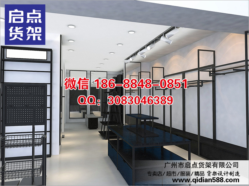 KM服裝貨架,650中場高架,UR女裝貨架,以純服裝展示道具原始圖片2