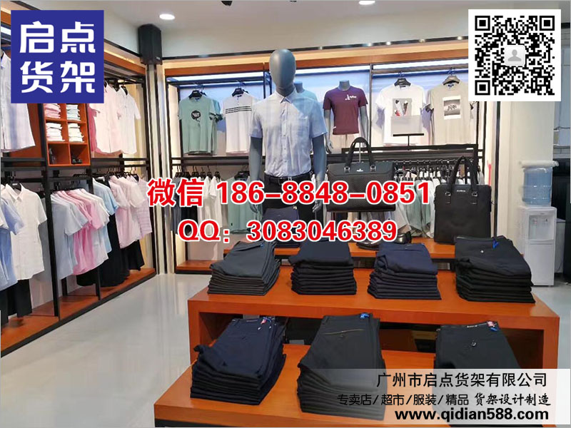 廣東男裝展柜,廣州KM服裝貨架質(zhì)量,女裝貨架報(bào)價(jià)原始圖片2