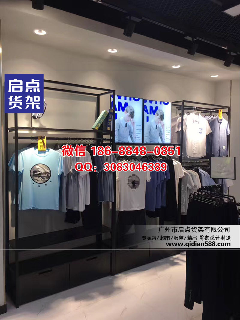 快時(shí)尚在華落地開(kāi)花,KM男裝貨架,童裝貨架,女裝貨架,男裝展示柜原始圖片3