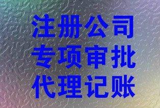 公司注册专项审批代理记账  加急出招