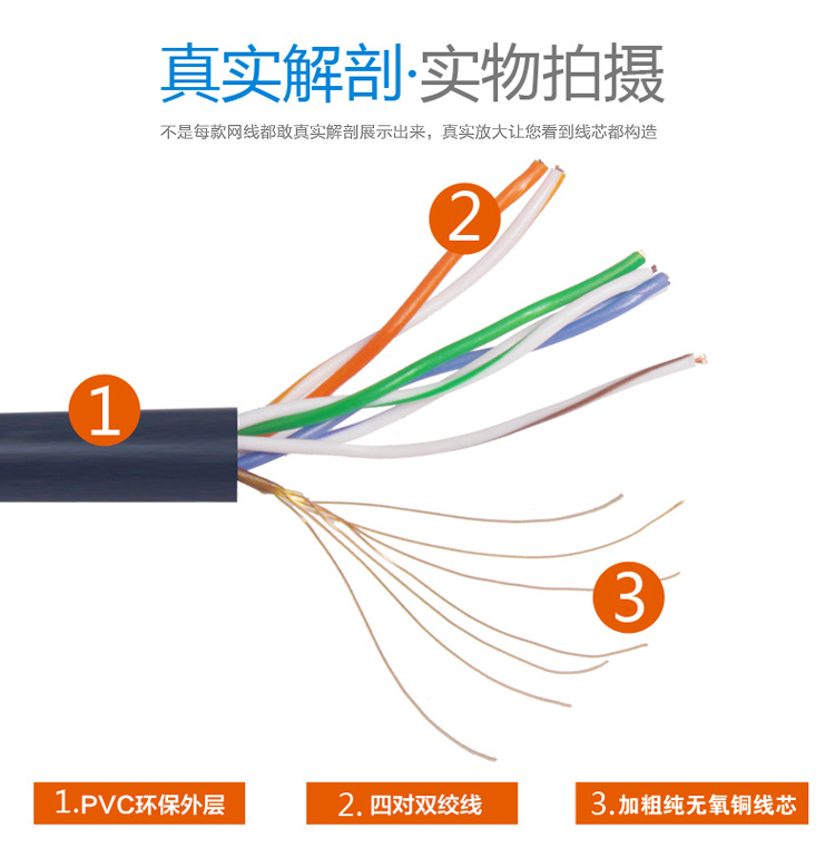 工廠批發(fā)超五類單股銅包鋁黑色成品網(wǎng)線1.2米 價(jià)格實(shí)惠原始圖片2