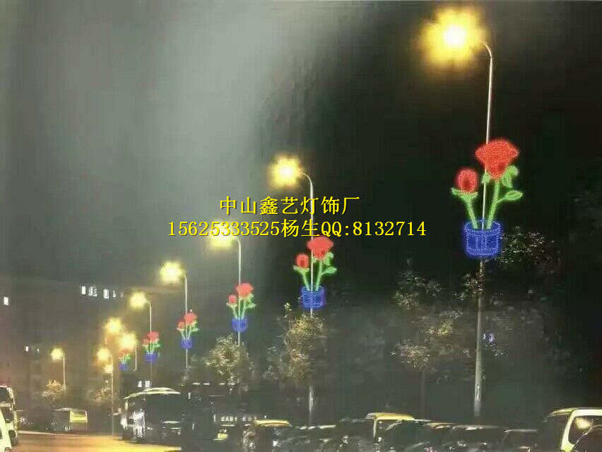 供應鑫藝LED 燈桿雪花造型燈政府工程亮化裝飾圖片