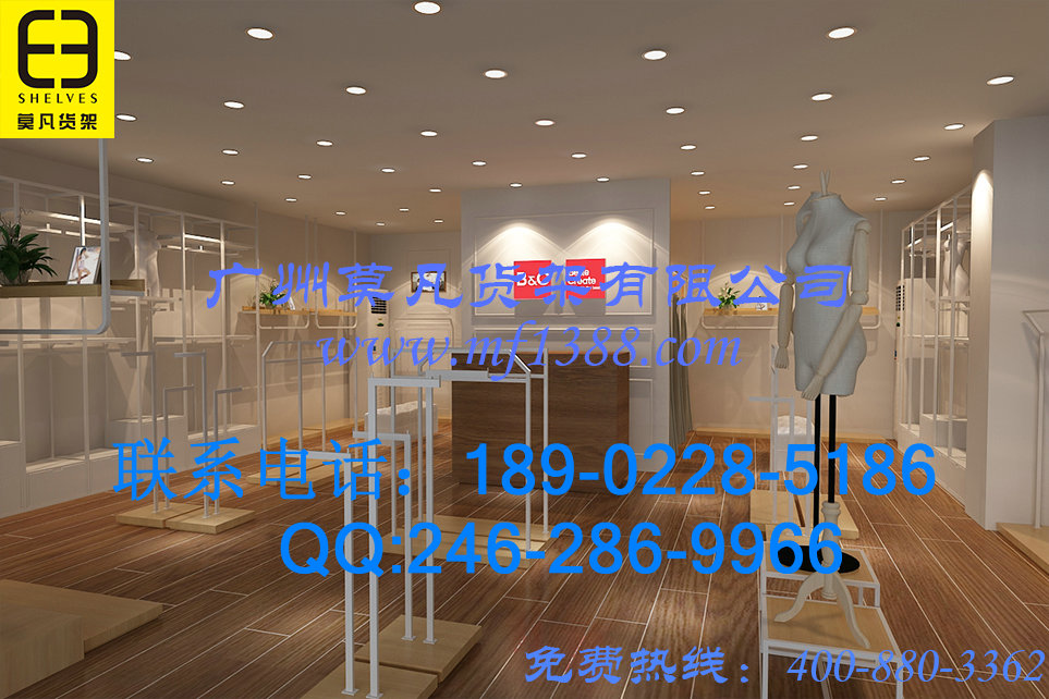 DM女裝貨架，KM服裝貨架，名創貨架，飾品店貨架，悅詩風吟化妝品貨架，三福貨架，無印良品貨架，商超貨架原始圖片3