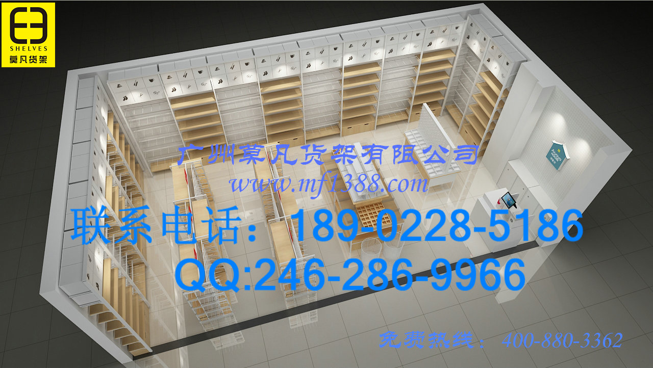 哎呀呀生活館貨架，名創(chuàng)貨架，名創(chuàng)優(yōu)品貨架廠在那里，DM女裝貨架，KM服裝貨架，童裝貨架，原始圖片2
