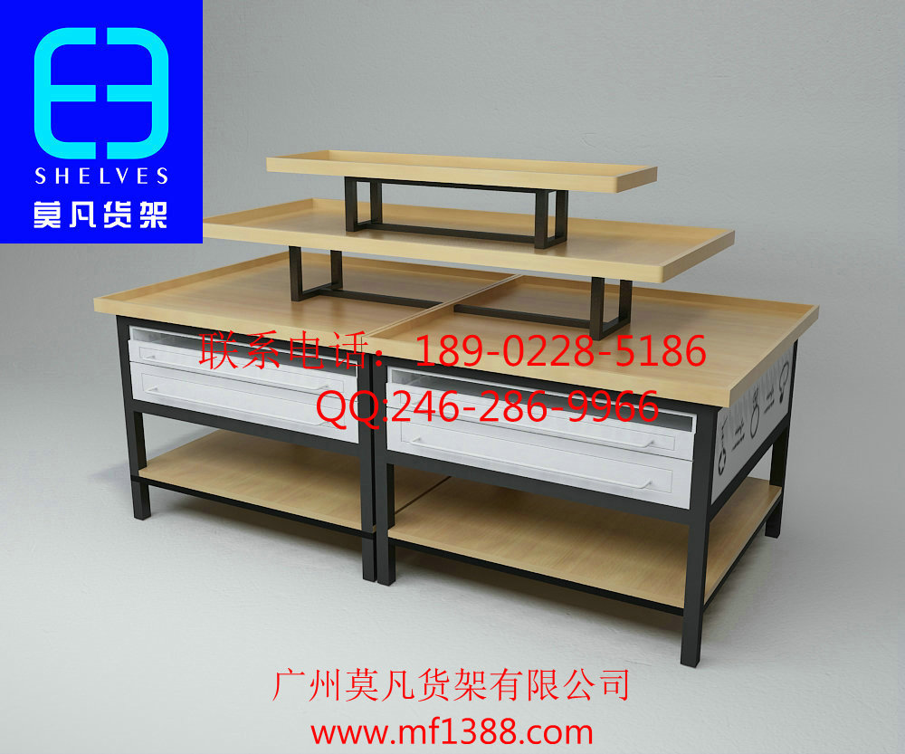 三福貨架，名創(chuàng)優(yōu)品貨架，名創(chuàng)貨架，莫凡貨架，百貨店貨架，伶俐飾品店貨架，KM男士服裝貨架原始圖片3