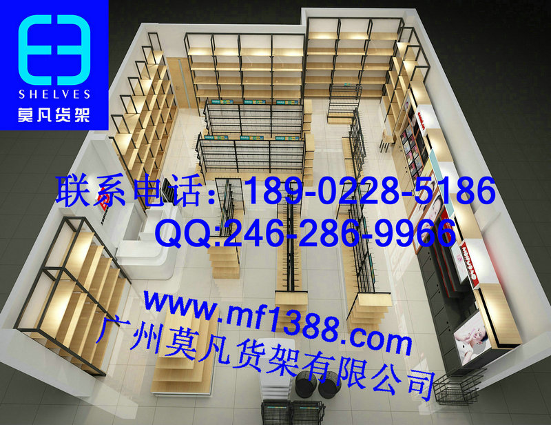 DM女裝貨架，KM男士服裝 貨架，名創(chuàng)貨架，三福貨架廠家，童裝貨架