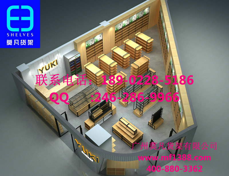 熱風(fēng)貨架，西遇貨架，名創(chuàng)貨架，文具店貨架，莫凡貨架，KM服裝貨架原始圖片2