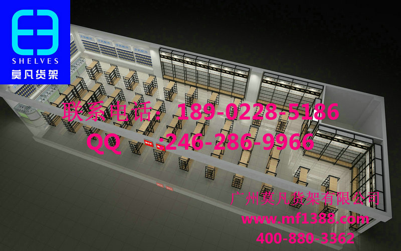 名創(chuàng)優(yōu)品貨架，KM服裝貨架，創(chuàng)意家具貨架，三福貨架，伶俐飾品店貨架，名創(chuàng)貨架，新加坡二元店貨架原始圖片2