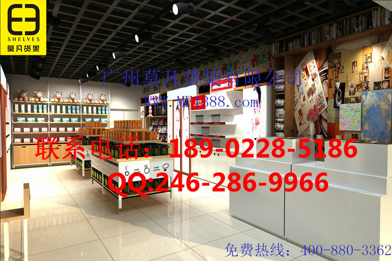 文具店貨架，名創(chuàng)貨架，名創(chuàng)優(yōu)品貨架，三福貨架廠家，KM男士服裝廠原始圖片2