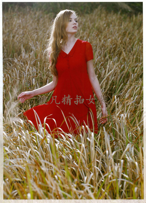 專業批發品牌尾貨女裝  大碼庫存女裝真絲連衣裙